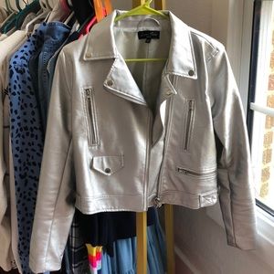 Silver Leather Jacket